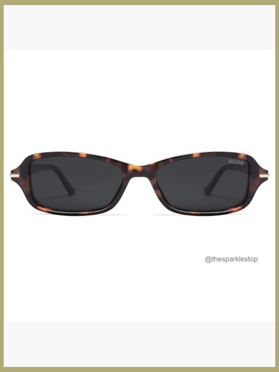 Polarized Rectangle Sunglasses with UV400 Protection, Lightweight PC Frame main image 5